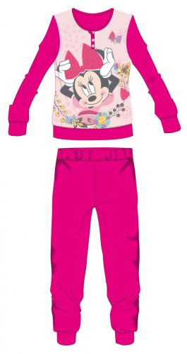 Disney Minnie egér polár pizsama - téli vastag gyerek pizsama - pink - 116