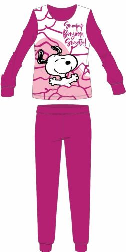 Snoopy női vékony pamut pizsama - jersey pizsama - pink